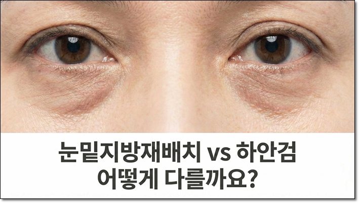 눈밑지 하안검수술 차이점 알아보기 관련 이미지 1