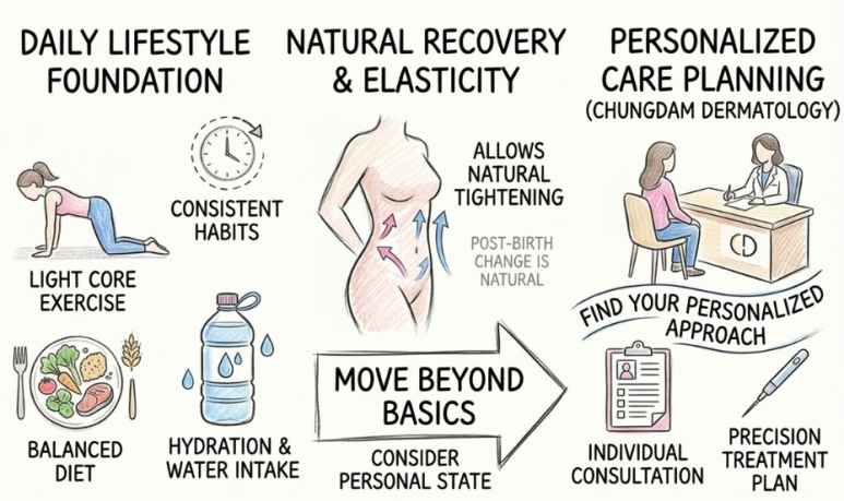 Postpartum Abdominal Loss of Firmness: A Natural Approach to Body Lifting Changes - Larian Cheongdam Clinic image 4