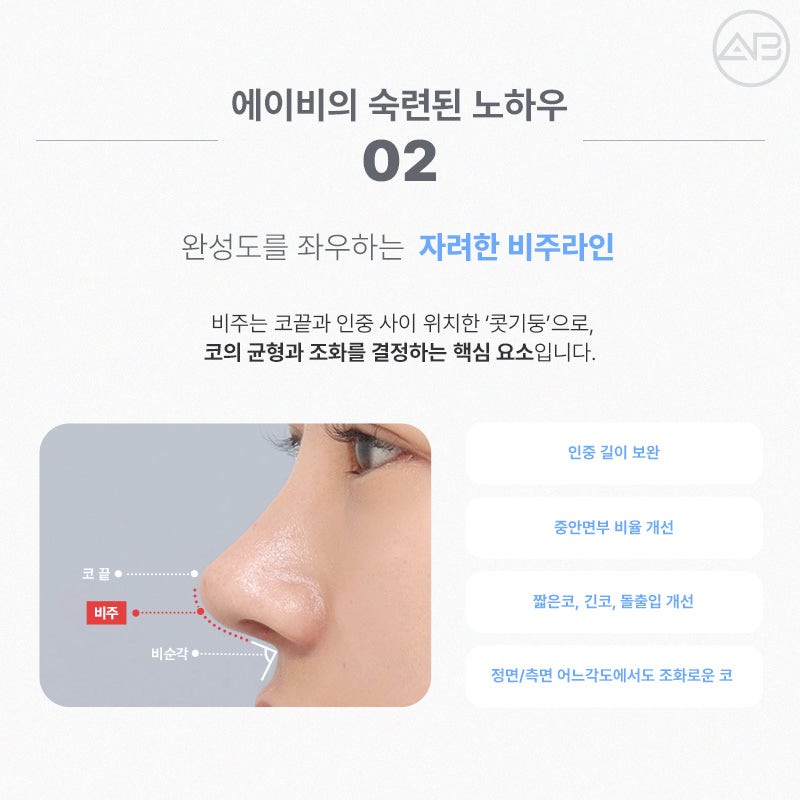 에이비성형외과에서 만나는 자려한 비주라인 코성형 관련 이미지 6