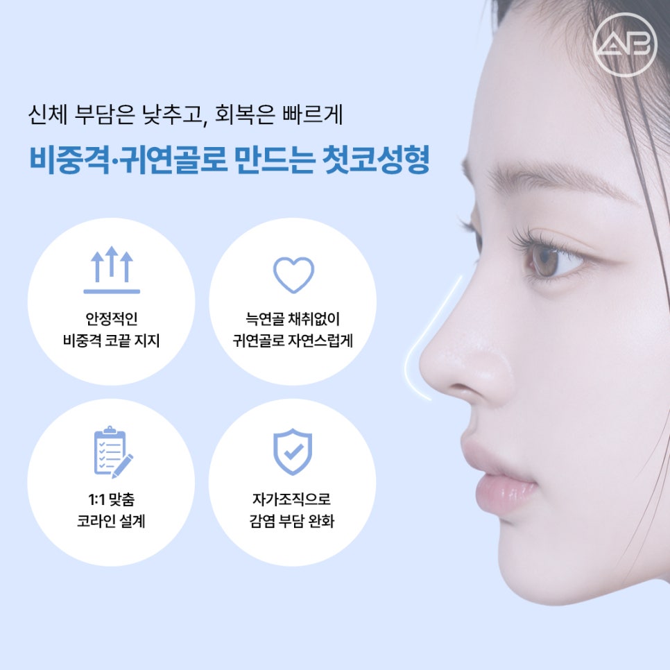 에이비성형외과 비중격첫코성형 꼭 늑연골이 필요할까? 비중격 귀연골 코성형 Q&A 관련 이미지 3