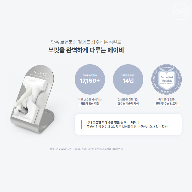 에이비성형외과 쏘핏 맞춤보형물 코성형 궁금증 해결하기 관련 이미지 3