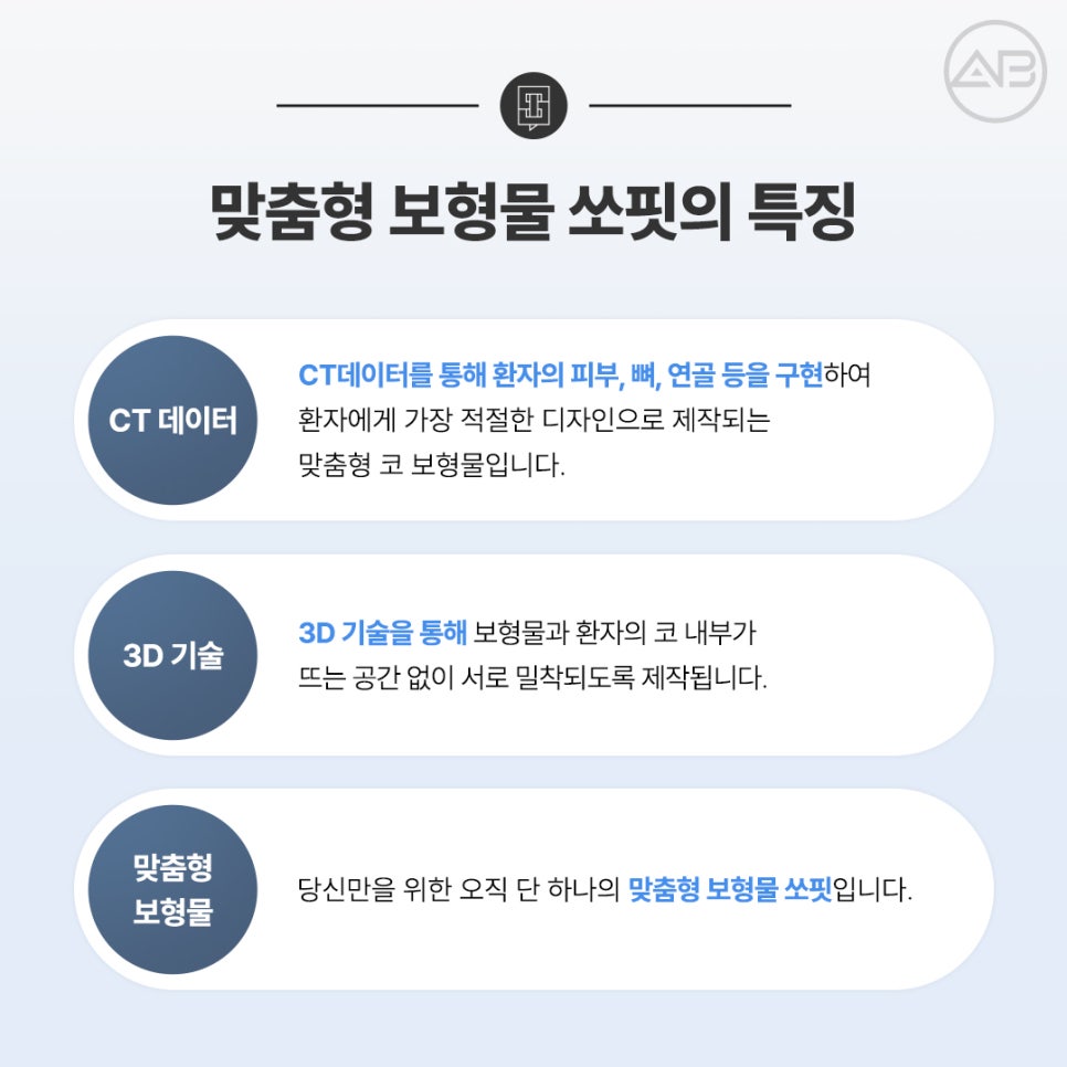 에이비성형외과 쏘핏 (SOFIT) 3D 코성형보형물 비대칭 매부리 개선 관련 이미지 2