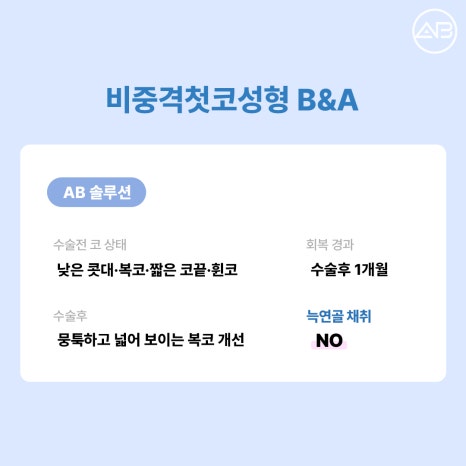에이비성형외과 비중격첫코성형 꼭 늑연골이 필요할까? 비중격 귀연골 코성형 Q&A 관련 이미지 5