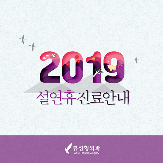 ★뷰성형외과 2019 설연휴 진료안내★ 관련 이미지 1