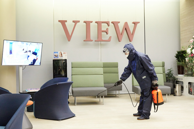뷰성형외과, 코로나 감염예방 및 확산방지를 위한 방역 실시 관련 이미지 2