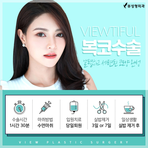 뭉툭한 코끝, 뷰성형외과 복코수술로 슬림하게~! 관련 이미지 7
