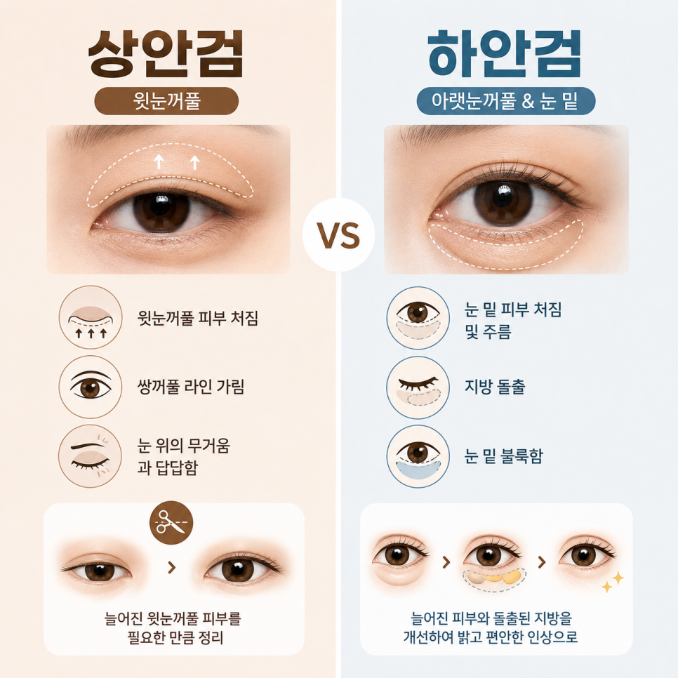 눈처짐 성형외과 상안검 vs 하안검, 좌우 교정 차이 정리해드립니다 관련 이미지 3