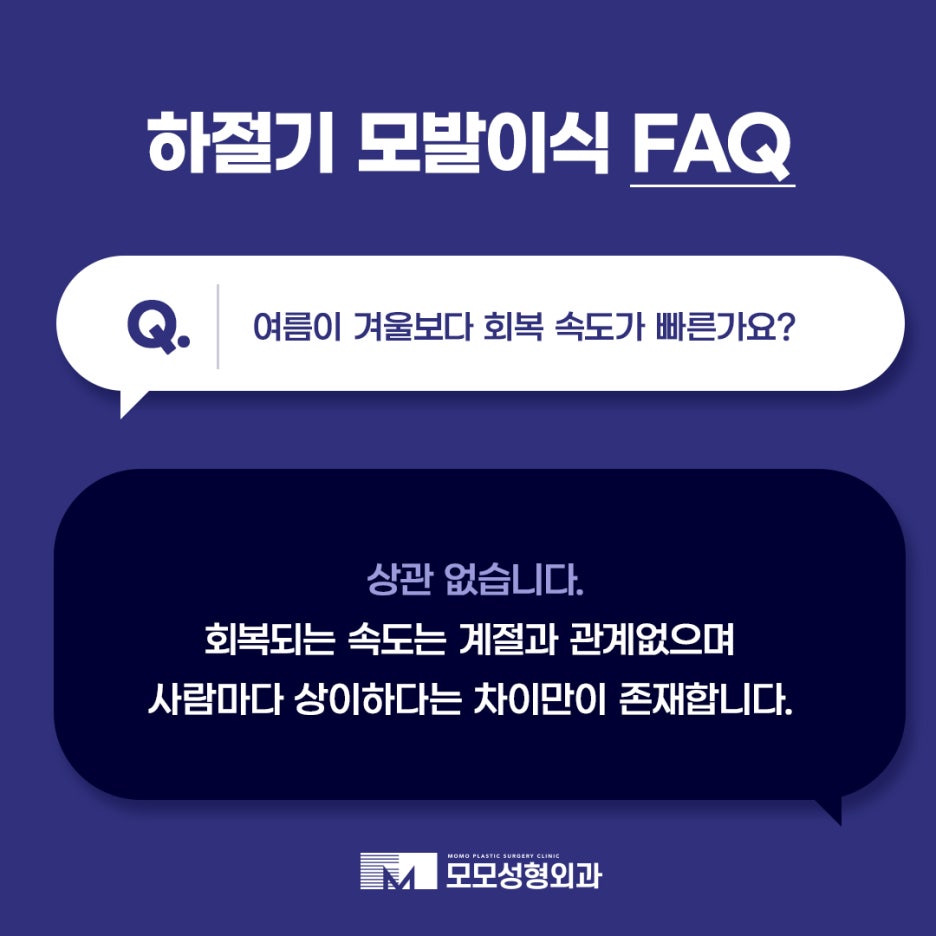 하절기 모발이식 FAQ 모모와 함께 알아보세요 관련 이미지 9