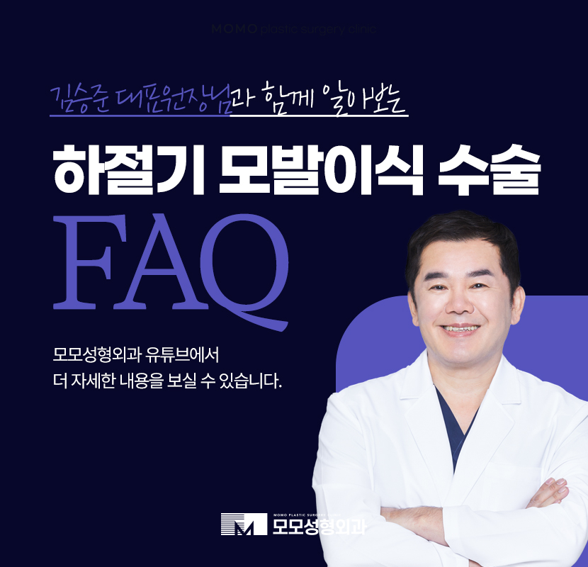 하절기 모발이식 FAQ 모모와 함께 알아보세요 관련 이미지 1