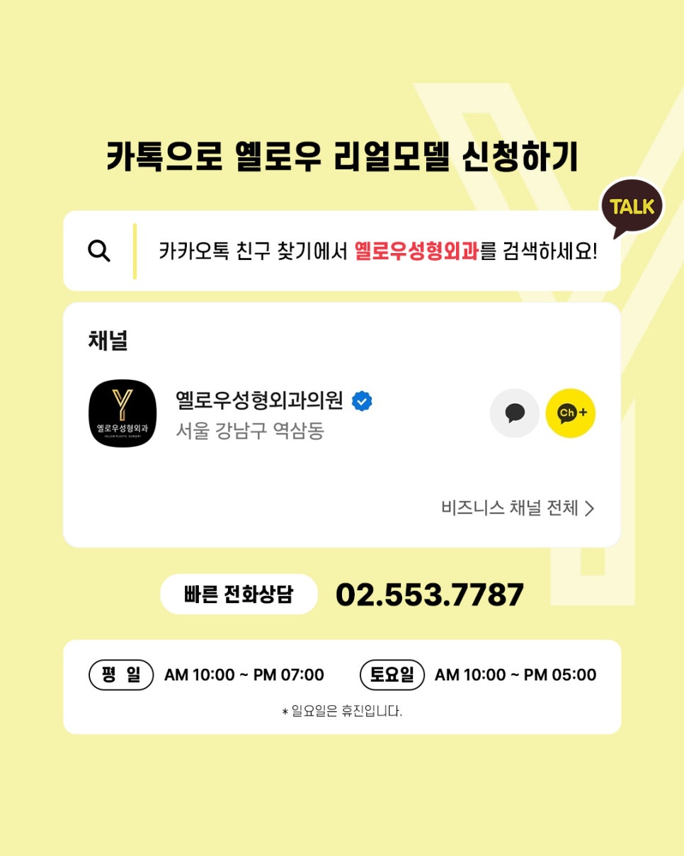 옐로우 코성형 리얼모델 모집 관련 이미지 4