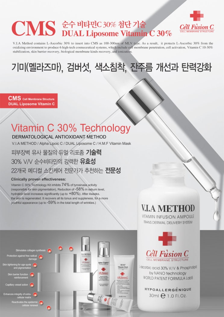 VIA method vitamin C for skin treatment 비타민 고농도 기미/잡티/주근깨 관련 이미지 1