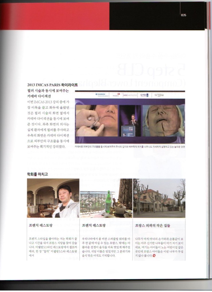 파리 IMCAS 발표 및 학회방문기 2013년도 레스틸렌 비탈 물광주사발표 관련 이미지 4