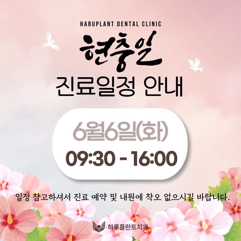강남 하루플란트치과 현충일 진료 일정 안내 관련 이미지 2