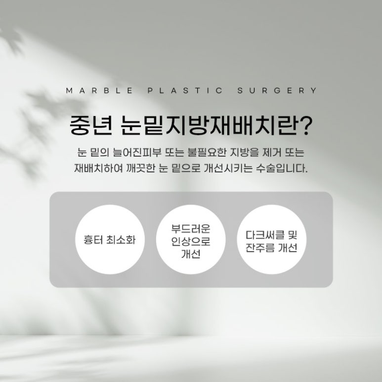 눈밑지방재배치비용 알아볼 때 중요한 것! 마블성형외과 관련 이미지 3