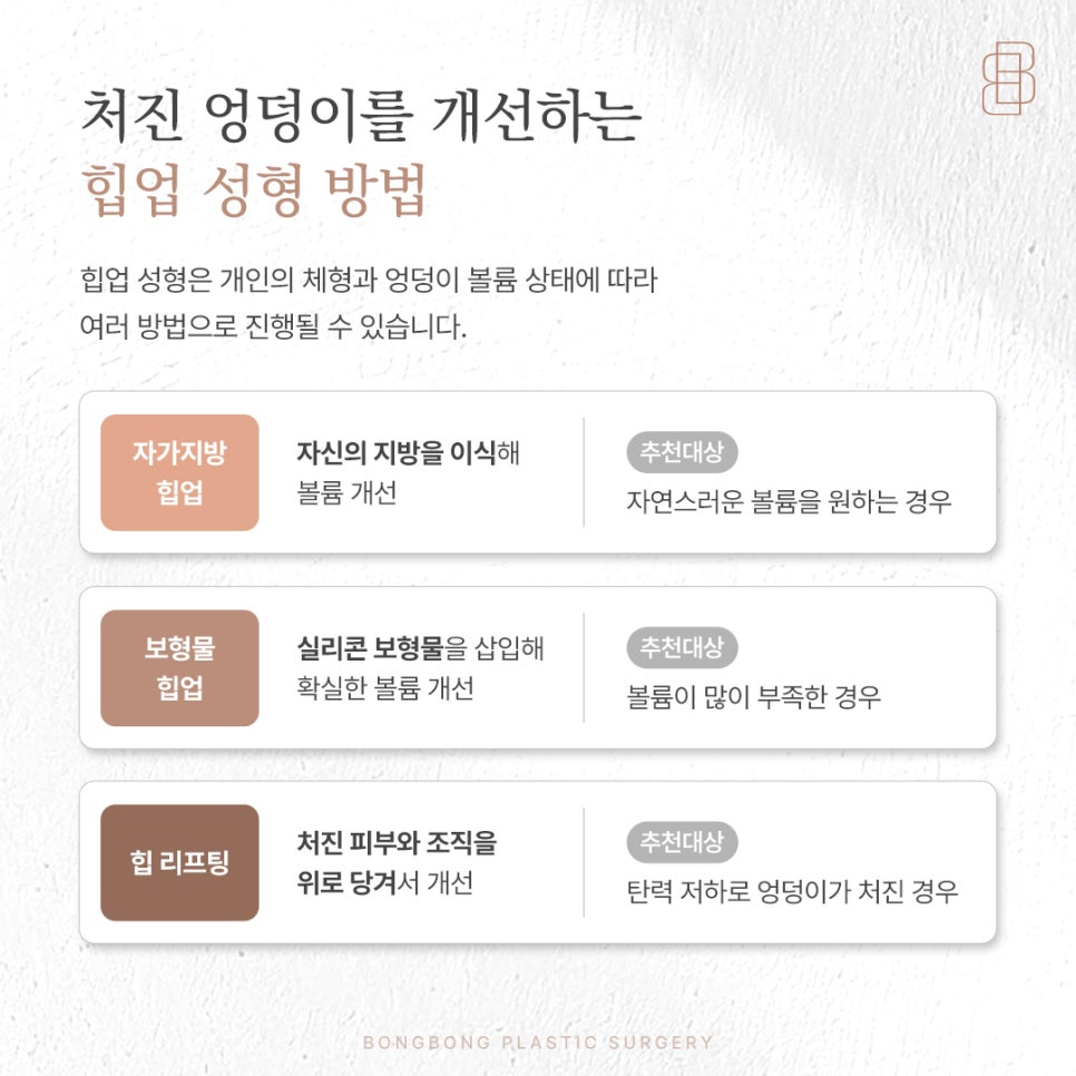 처진 엉덩이 올리기 자연스러운 힙업수술부터 정교한 재수술까지 관련 이미지 3