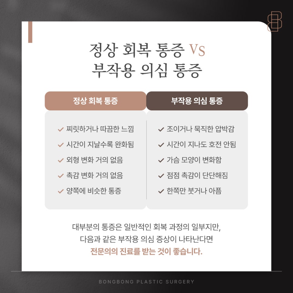 가슴확대수술 후 나타날 수 있는 통증 많이 아픈가요? 관련 이미지 5