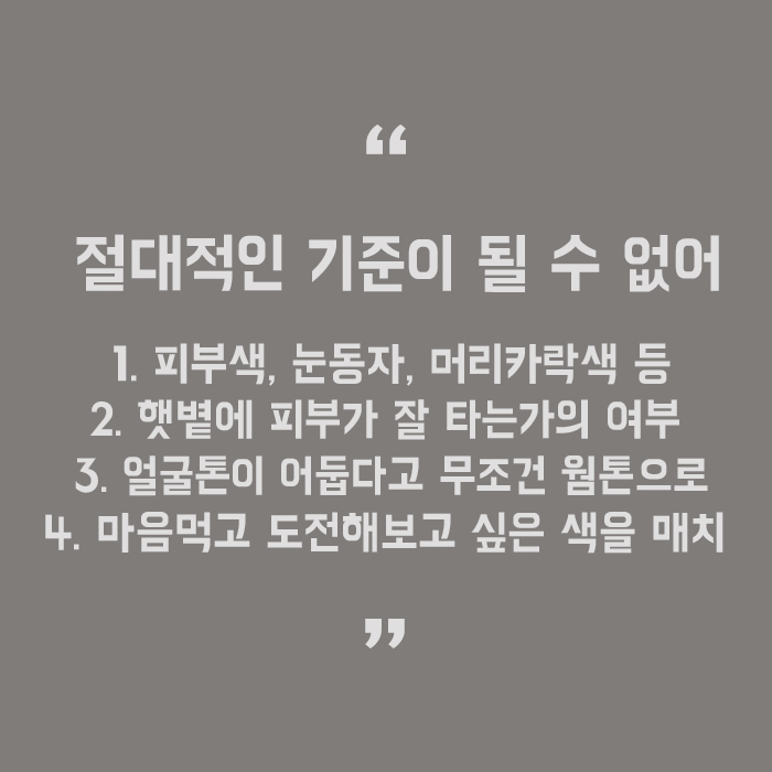 피부 웜톤 쿨톤 자가진단 나는 무슨색일까 관련 이미지 5