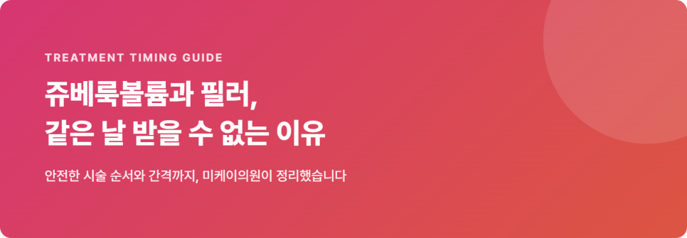 쥬베룩볼륨과 필러, 왜 같은 날 같이 받을 수 없을까 관련 이미지 2