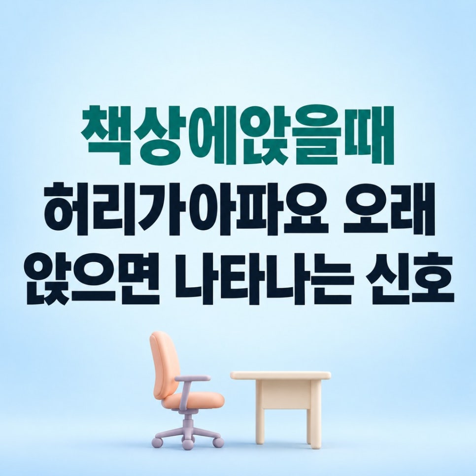 책상에앉을때허리가아파요 오래 앉으면 나타나는 신호 관련 이미지 1