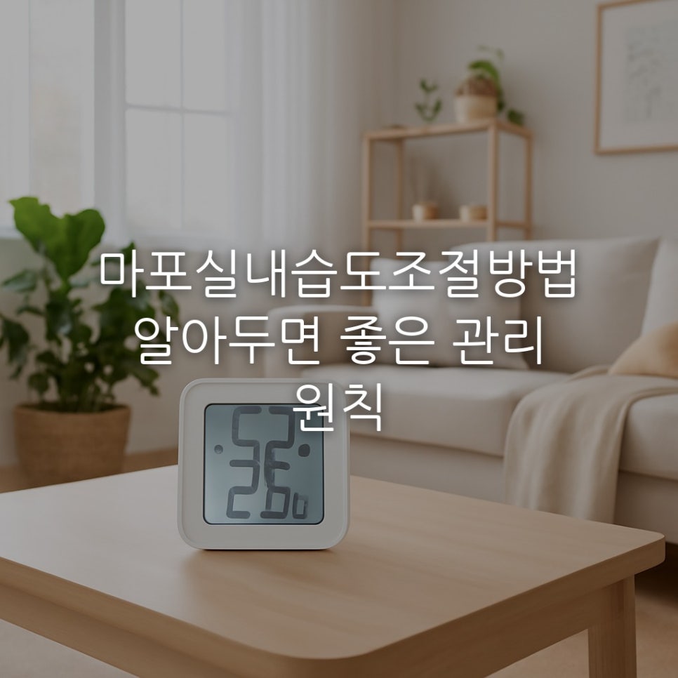 마포실내습도조절방법 알아두면 좋은 관리 원칙 관련 이미지 1