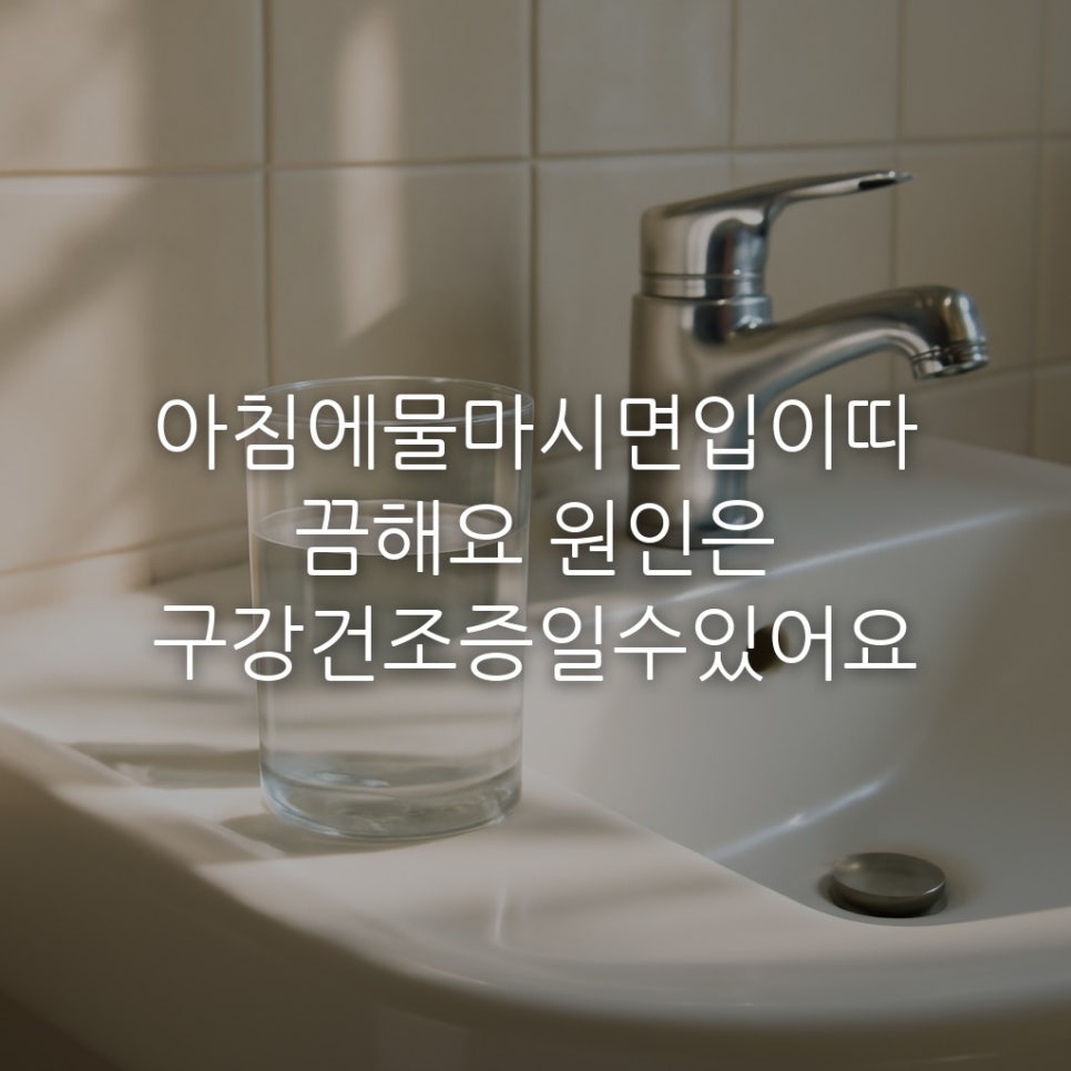 아침에물마시면입이따끔해요 원인은 구강건조증일수있어요 관련 이미지 1