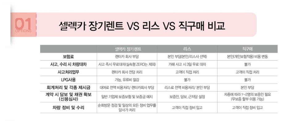 장기렌트카의 장점과 단점 (CJ오쇼핑 셀렉카+장기렌터카 가격 비교) 관련 이미지 2