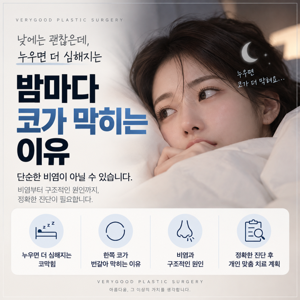 누우면 코가 더 막히는 이유는? 밤마다 반복되는 코막힘과 비염코수술 관련 이미지 1