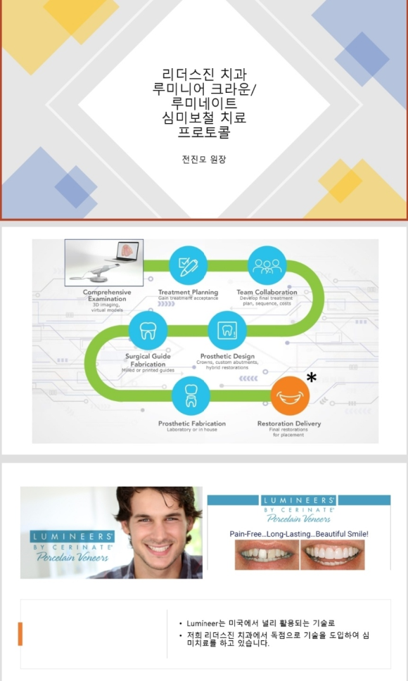 <<<<리더스진치과의 심미보철(루미니어크라운) 프로토콜>> 관련 이미지 1