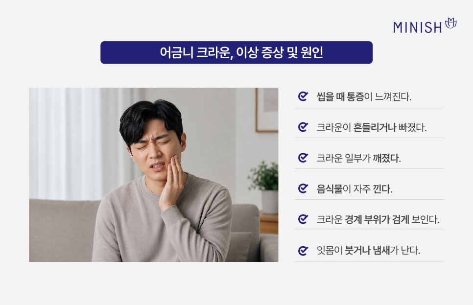 어금니 크라운 통증·깨짐·빠짐·교체, 재치료 고민이라면 어금니 미니쉬 관련 이미지 2
