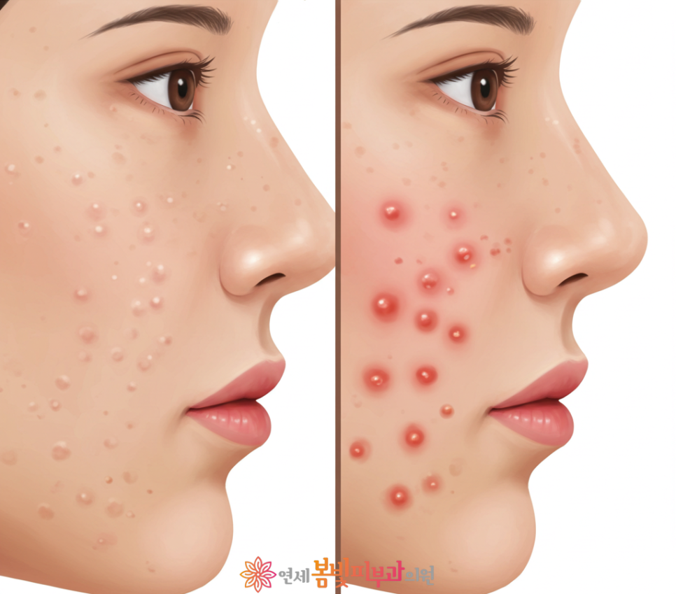 🔎 좁쌀 여드름과 염증성 여드름, 차이점과 치료법 완벽 정리 관련 이미지 1