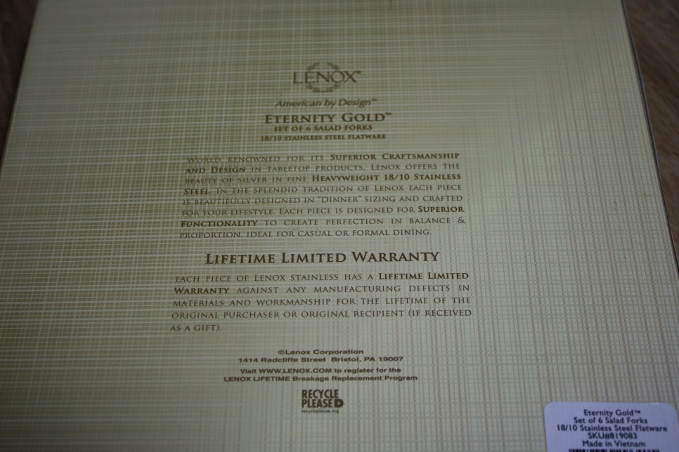 해외직구로 도착한 레녹스 이터니티 골드 포크세트!! 관련 이미지 5