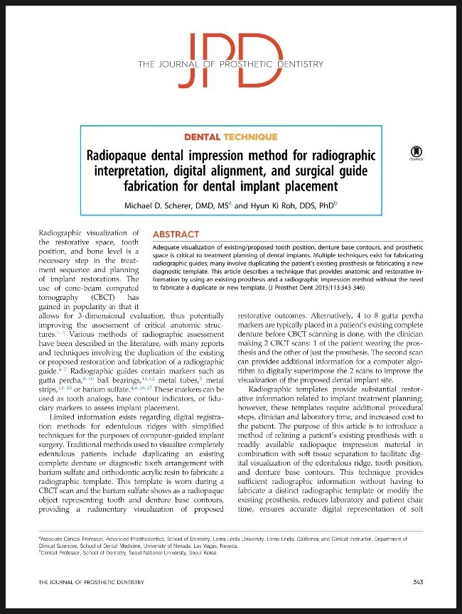 [에스플란트치과병원] 노현기 원장님께서 THE JOURNAL OF PROSTHETIC DENTISTRY에 논문을 게재하셨습니다. 관련 이미지 2