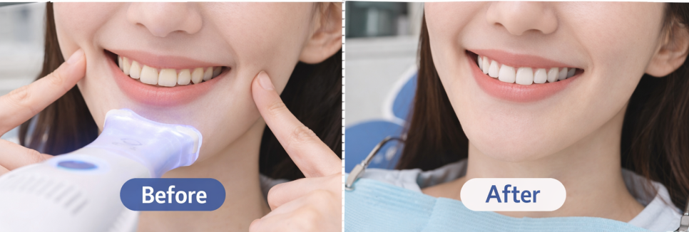 15년전 라미네이트 후 치아 색 차이 고민? 미백으로 톤 맞추는 방법 관련 이미지 1