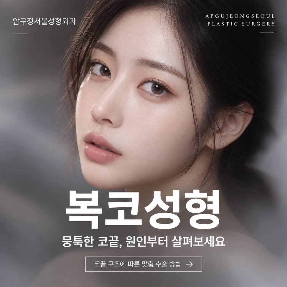 "뭉툭한 코끝 원인과 수술 방법은?" 복코성형 압구정서울성형외과 관련 이미지 1