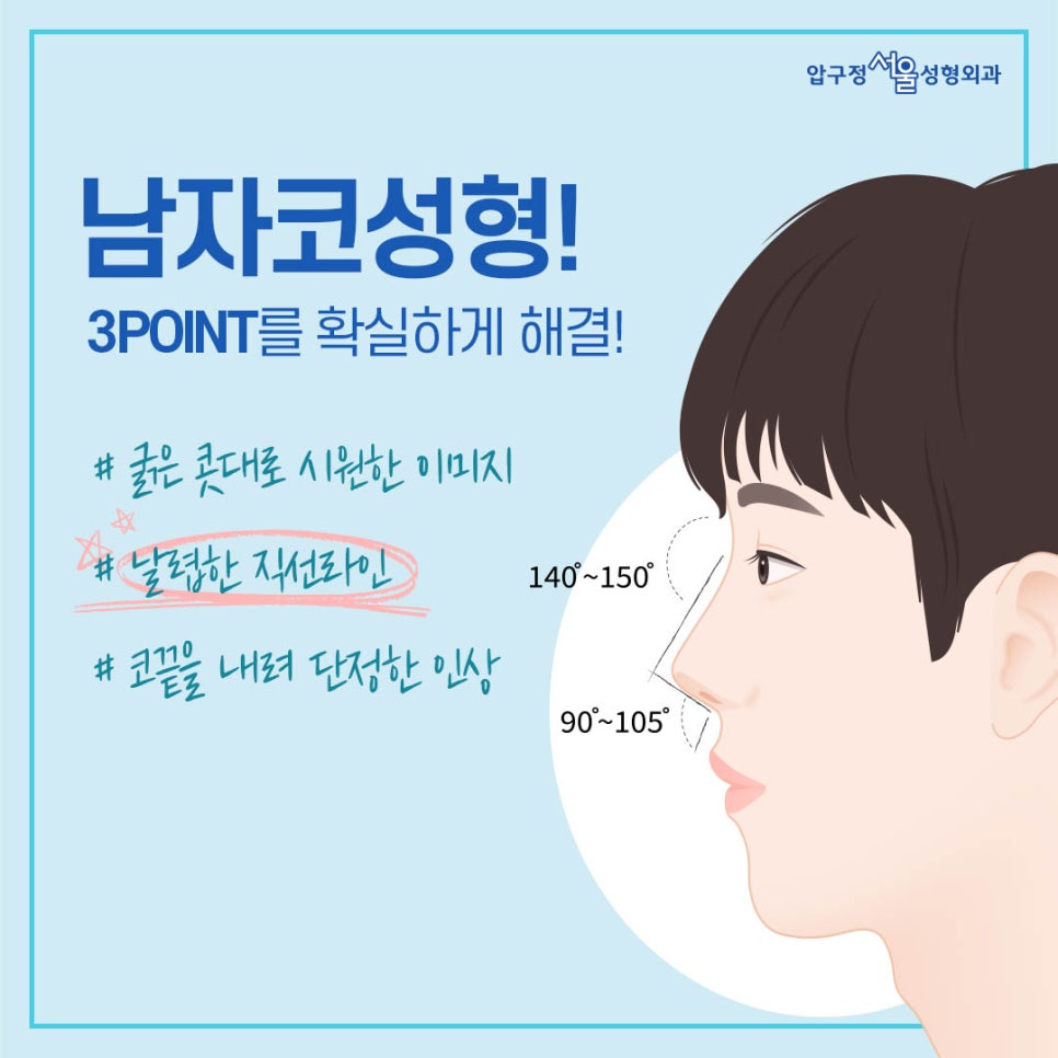 [Apgujeong Seoul Plastic Surgery] If you want a cool "straight line" from a clinic that does male rhinoplasty well image 4