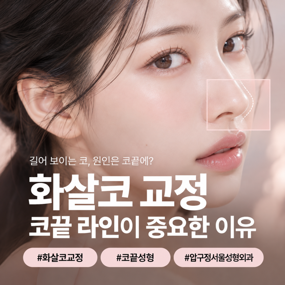 "코끝이 처지는 원인과 수술 방법은?" 화살코 교정 압구정서울성형외과 관련 이미지 1