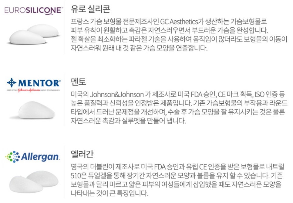 압구정서울성형외과 몰캉몰캉 가슴 보형물 종류 관련 이미지 4