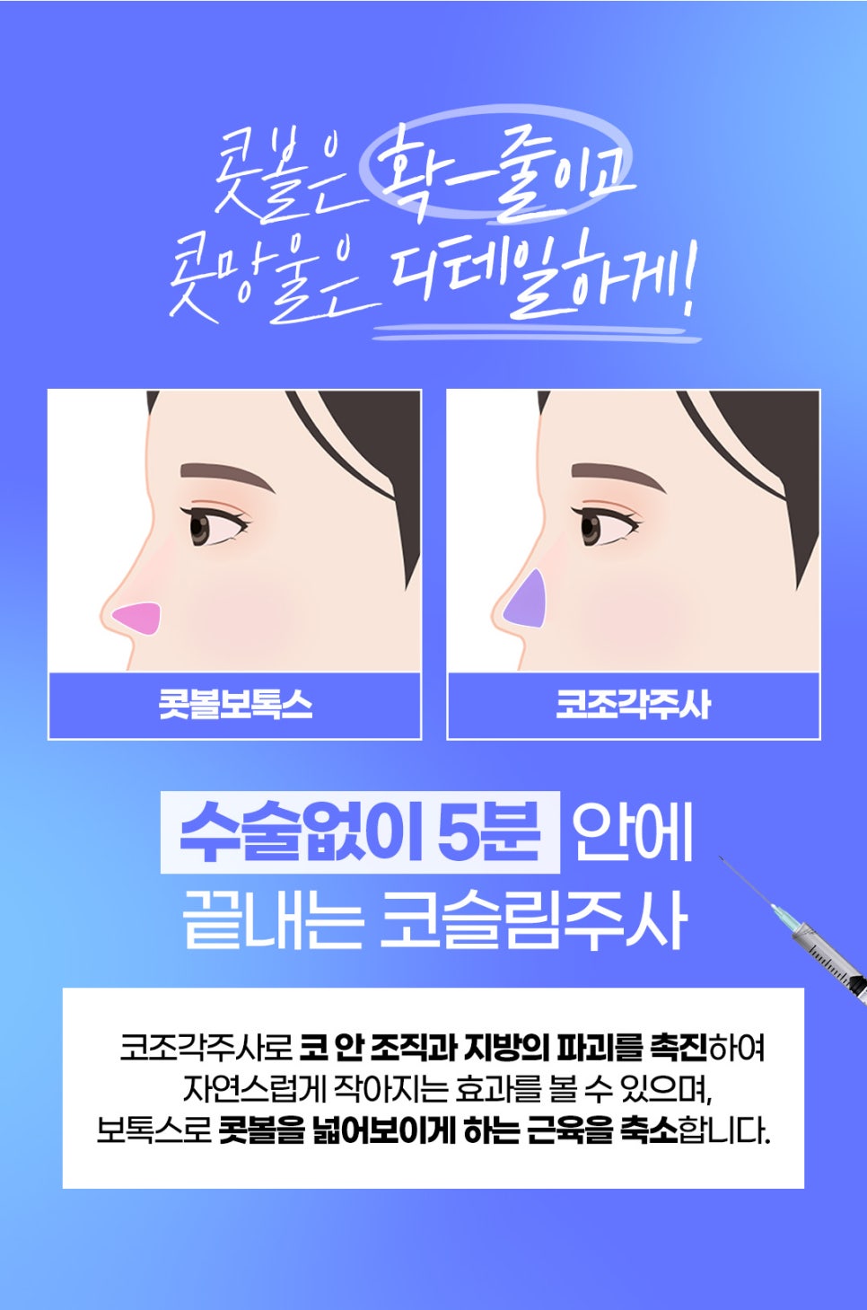 콧구멍줄이기는 콧볼보톡스와 코조각주사 조합 관련 이미지 5