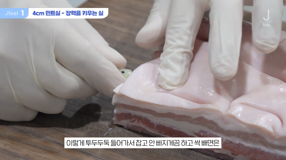 민트실을 돼지고기에 넣는다면? 실리프팅 실험 관련 이미지 6