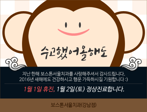 보스톤서울치과 강남점 / 1월 2일 정상진료합니다. 관련 이미지 1