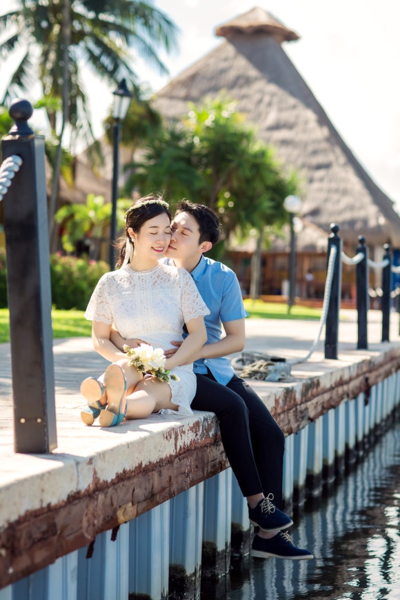 칸쿤 퍼블릭비치에서 신혼여행 스냅촬영 (다온스냅) 관련 이미지 10