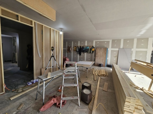 서울재생치과는 목공 작업이 한창입니다. (치과 인테리어, 코드디자인, 벽체공사, 신촌 치과) 관련 이미지 2