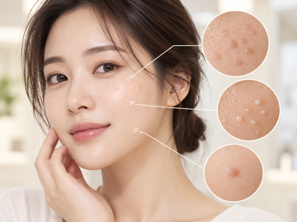얼굴 편평사마귀와 비립종, 어떻게 구별할까요? 제거 전 알아야 할 차이 관련 이미지 1