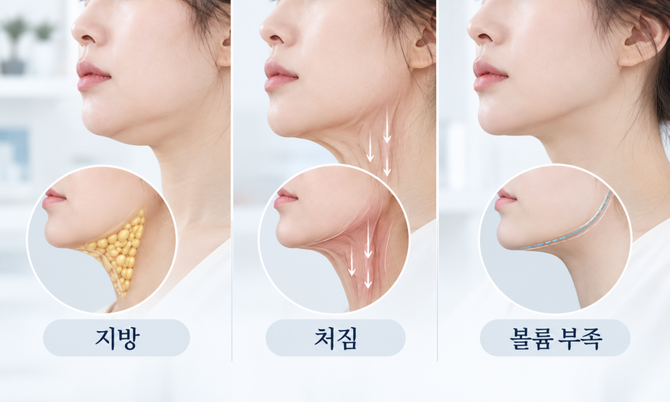 피부가 처진 걸까요, 얼굴살이 늘어난 걸까요? 이중턱&middot;심부볼&middot;턱라인 리프팅 선택 기준 관련 이미지 7