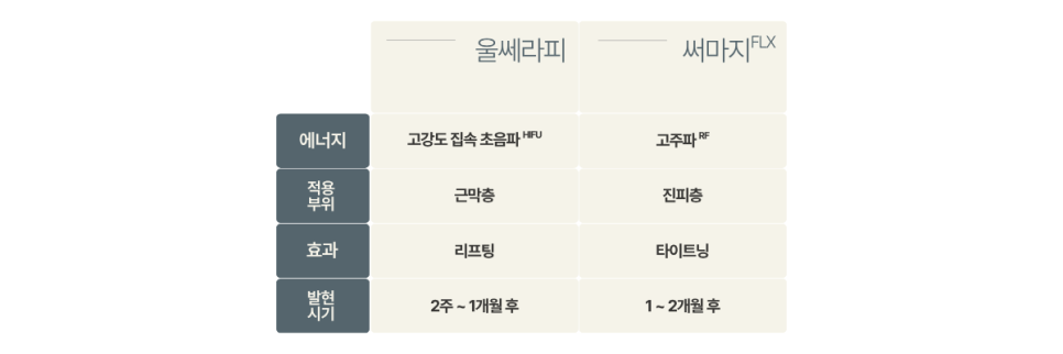 울쎄라피 vs 써마지 FLX 비교 분석! 관련 이미지 4