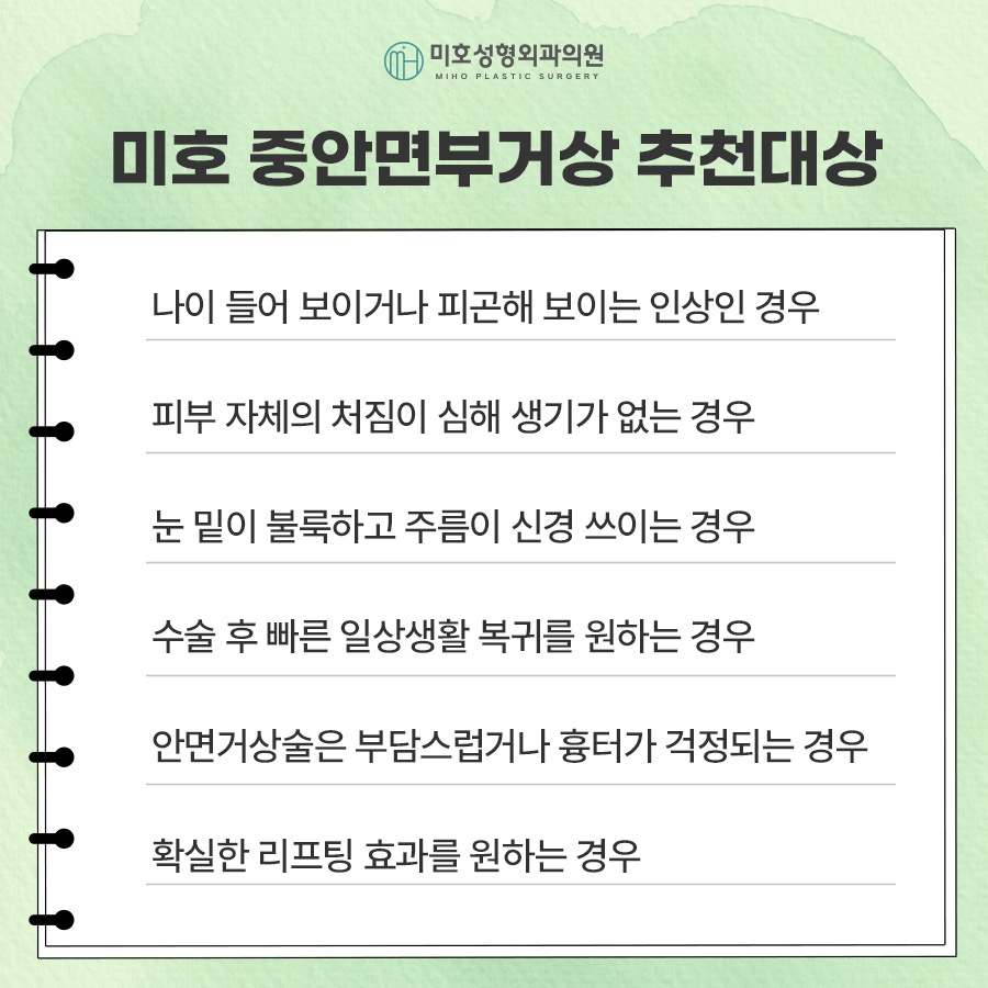중안면거상 노화 증상에 주목하여 관련 이미지 4