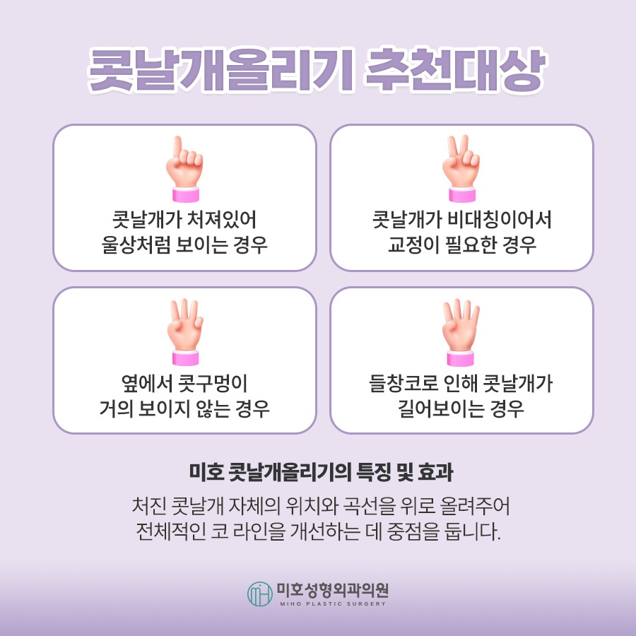 콧날개올리기 개개인에게 맞는 방식으로 관련 이미지 3