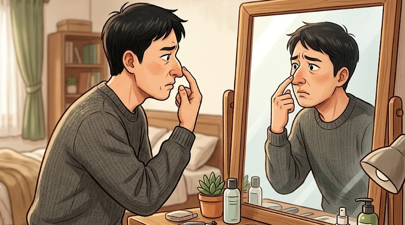 Correcting a Hump Nose and Positive Changes in the Nose Tip Line Shown in Before-and-After Male Rhinoplasty Photos image 3