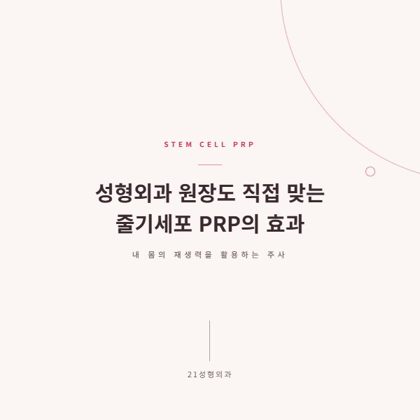 성형외과 원장도 직접 맞는다는 줄기세포 PRP 주사? 관련 이미지 1