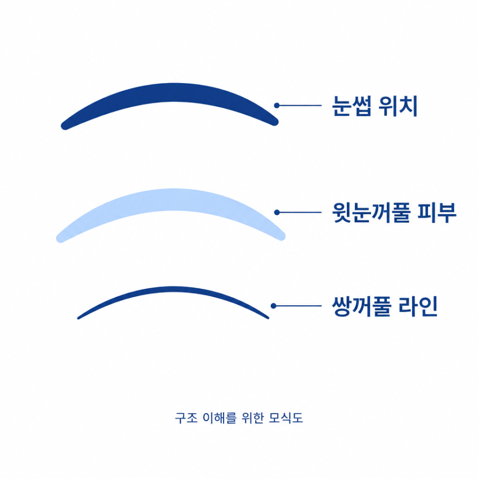 눈썹하거상술, 쌍꺼풀 수술과 다를까요? 관련 이미지 2